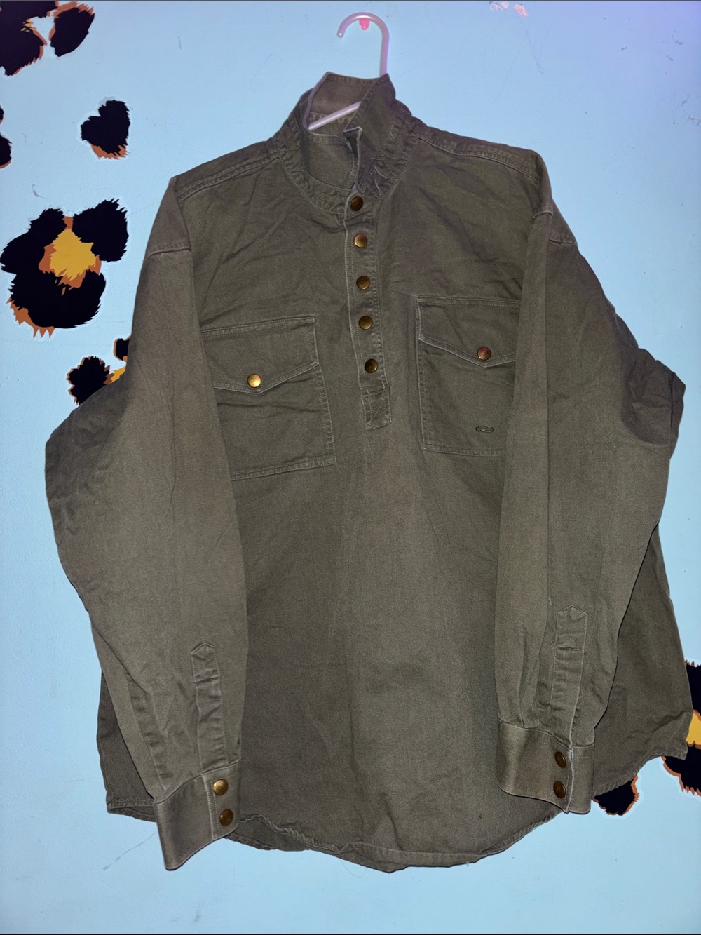 XL Roper Olive Army Green Utility Pullover Jacket